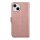 UNIQ iPhone 15 Book-Case H&uuml;lle mit Kartenhalter Rose-Gold