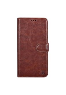UNIQ iPhone15 Book-Case Hülle mit Kartenhalter Braun