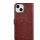 iPhone 15 Handyh&uuml;lle Klapph&uuml;lle Wallet Case Kartenfach Magnet Braun