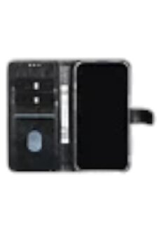 UNIQ iPhone 15 Book-Case H&uuml;lle mit Kartenhalter Schwarz Eleganter