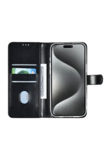 UNIQ iPhone16 Pro Max Book-Case H&uuml;lle mit Kartenhalter Schwarz Elegante