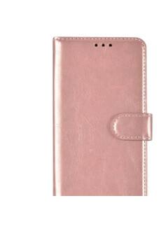 Apple iPhone 16 Plus Handyh&uuml;lle 2in1 Leder Handytasche Rosa-Gold