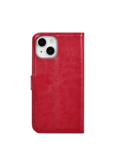 TUNIQ iPhone 15 Book-Case H&uuml;lle mit Kartenhalter Rot
