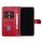 TUNIQ iPhone 15 Book-Case H&uuml;lle mit Kartenhalter Rot