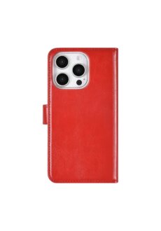 UNIQ iPhone 16 Pro Book-Case H&uuml;lle mit Kartenhalter Rot
