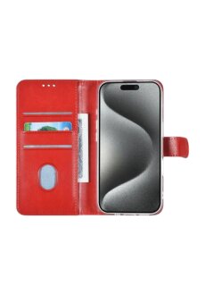UNIQ iPhone 16 Pro Book-Case H&uuml;lle mit Kartenhalter Rot