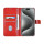 Handyh&uuml;lle f&uuml;r Apple iPhone 16 Pro Book-Case H&uuml;lle mit Kartenhalter Rot