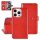 UNIQ iPhone 16 Pro Book-Case H&uuml;lle mit Kartenhalter Rot