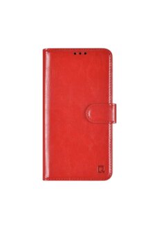 TUNIQ iPhone 16 Book-Case Hülle mit Kartenhalter Rot