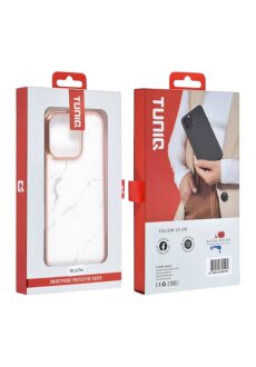 TUNIQ iPhone 16 Pro R&uuml;ckcover H&uuml;lle Silikon - Marmor