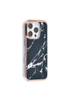 TUNIQ iPhone 16 Pro R&uuml;ckcover H&uuml;lle Silikon -  Mramor Schwarz