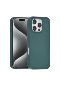 TUNIQ iPhone 16 Pro R&uuml;ckcover H&uuml;lle Silikon - Gr&uuml;n