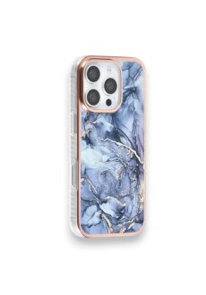 Apple iPhone 16 Pro Max Handyh&uuml;lle Backcover Cover H&uuml;lle Marmor-Grau