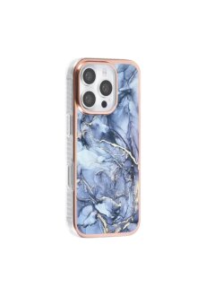 UNIQ iPhone 16 Pro R&uuml;ckcover H&uuml;lle Silikon - Marmor Grau