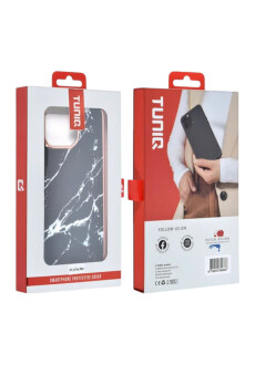 Handyh&uuml;lle f&uuml;r iPhone 16 Pro Max Marmor Schwarz Eleganter