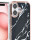 Apple iPhone 16 Plus Handyh&uuml;lle Backcover Marmor-Schwarz