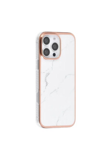 Apple iPhone16 Pro Max Handyh&uuml;lle Marmor-Wei&szlig;