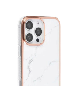 Apple iPhone16 Pro Max Handyh&uuml;lle Marmor-Wei&szlig;