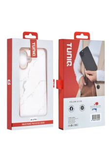 Apple iPhone 16 Plus Handyh&uuml;lle Backcover Marmor-Wei&szlig;