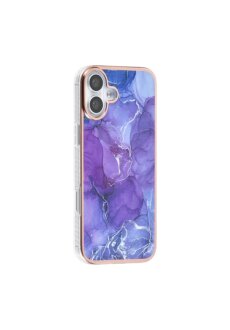 TUNIQ iPhone 16 Plus Back-Cover Marmor- Lila