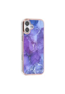 UNIQ iPhone 16 Plus Back Cover Marmor Lila elegant