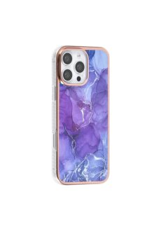 TUNIQ iPhone 16 Pro Max Back-Cover in Marmor-Lila