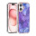 Apple iPhone 16 Backcover Marmor-Lila Handyh&uuml;lle