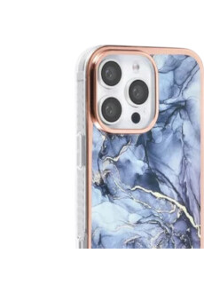 Apple iPhone16 Pro Max Handyh&uuml;lle Backcover Marmor Grau elegant