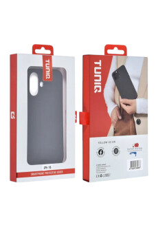 UNIQ iPhone 16 Back-Cover Schwarz Silikon Case,...