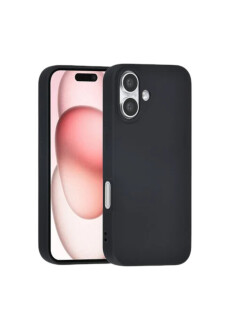 UNIQ iPhone 16 Back-Cover Schwarz Silikon Case,...