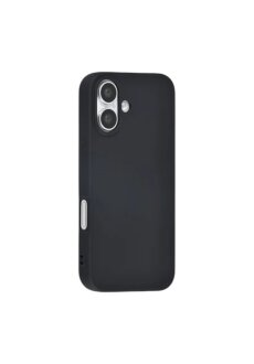 UNIQ iPhone 16 Back-Cover Schwarz Silikon Case, Sto&szlig;fest &amp; Kratzfest