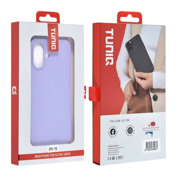 UNIQ iPhone 16 Lila Case Schutz Cover D&uuml;nn Sto&szlig;fest Kratzfest