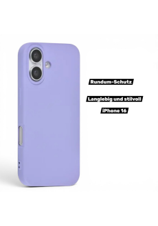 UNIQ iPhone 16 Lila Case Schutz Cover D&uuml;nn Sto&szlig;fest Kratzfest