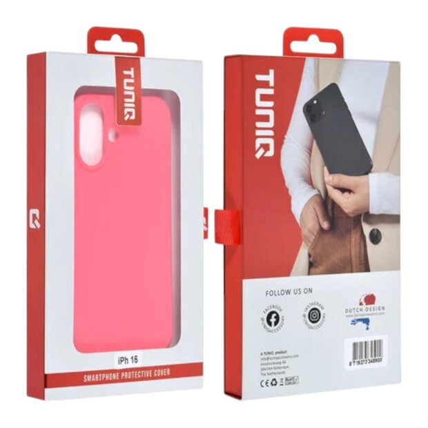 UNIQ iPhone 16 Back Cover Marmor Pink elegant