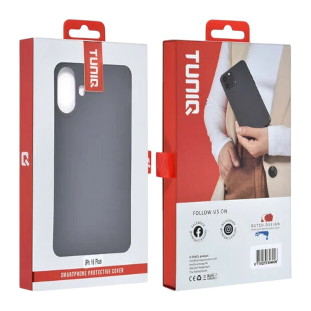 UNIQ iPhone 16 Plus Back Cover Schwarz Eleganter Schutz