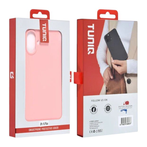 UNIQ iPhone 16 Plus Back-Cover in Rosa Eleganter Schutz