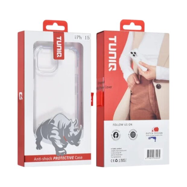 UNIQ iPhone 15 Silikonh&uuml;lle Transparent  Antishock