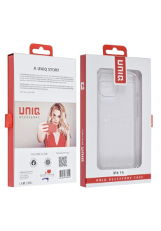 UNIQ iPhone 15 Silikonh&uuml;lle Transparent Eleganter Schutz