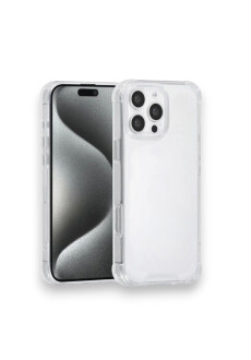 Apple iPhone 16 Pro Max Backcover H&uuml;lle Cover Anti-Shock TPU PC Transparent