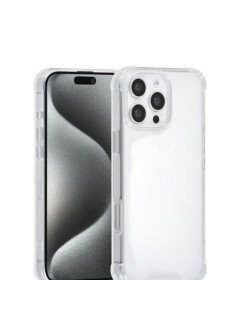 Apple iPhone 16 Pro Max Backcover H&uuml;lle Cover Anti-Shock TPU PC Transparent