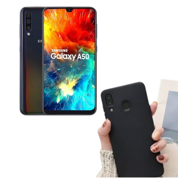 Samsung Galaxy A50 Blau 128GB | Dual SIM | Refurbished | Triple-Kamera | Android SM-A505FN inkl. H&uuml;lle
