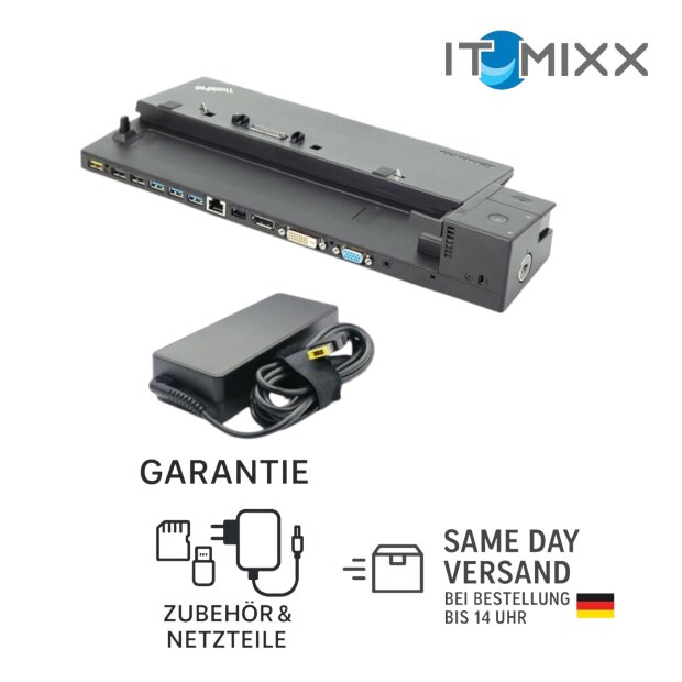 Lenovo ThinkPad Ultra Dock 40A2 HDMI USB 3.0 f&uuml;r L470 L470p L470s 65 Watt Netzteil