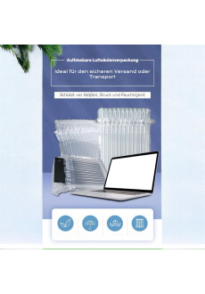 Luftpolsterbeutel 15&quot; f&uuml;r Laptop &amp; Monitor &ndash; sto&szlig;sicher, wasserfest, PE/PA