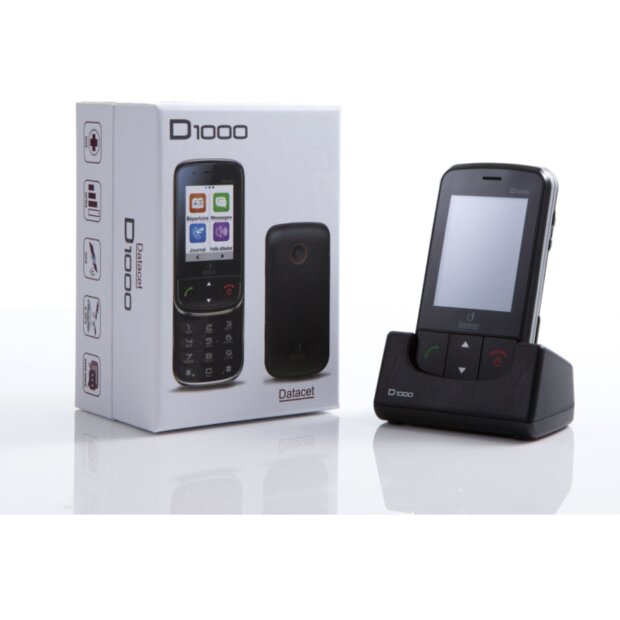 Seniorenhandy D1000  mit Touchscreen &amp; SOS &ndash; Dual-SIM, Kamera, Radio, microSD