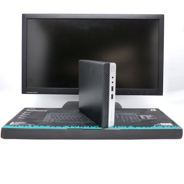 HP Mini-PC i5 16GB 256GB SSD Win 11 + 22&quot; Monitor + Tastatur