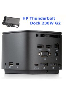 HP Thunderbolt Dock G2 &ndash; 230W, HQ-TRE, mit AC Original Dockingstation