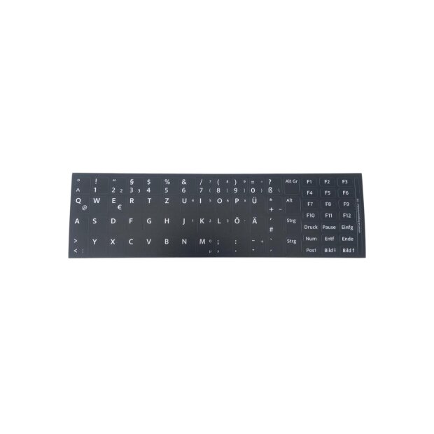 Universal Tastaturaufkleber Schwarz Matt Set