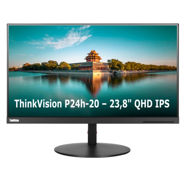 Lenovo ThinkVision P24h-20 &ndash; 23,8&quot; QHD IPS Monitor | USB-C | H&ouml;henverstellbar