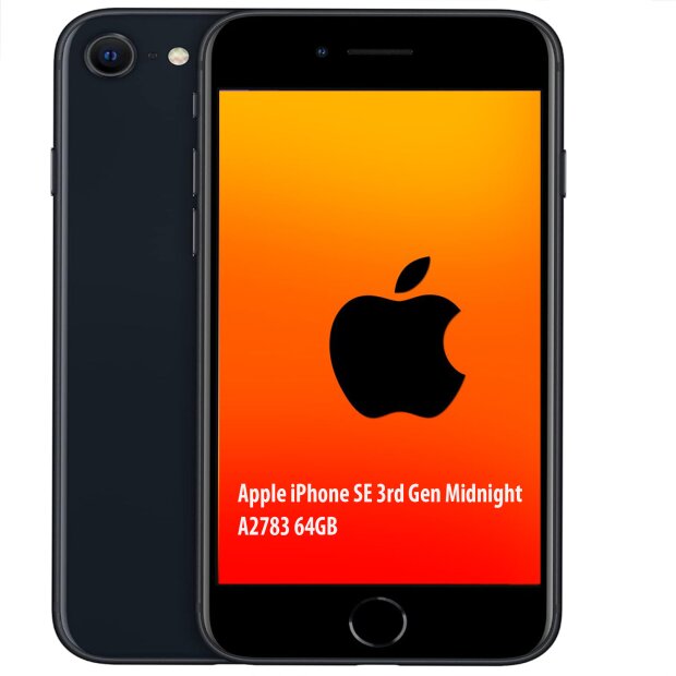 Apple iPhone SE (3rd Gen) 2022 Midnight A2783 64GB 5G Schwarz