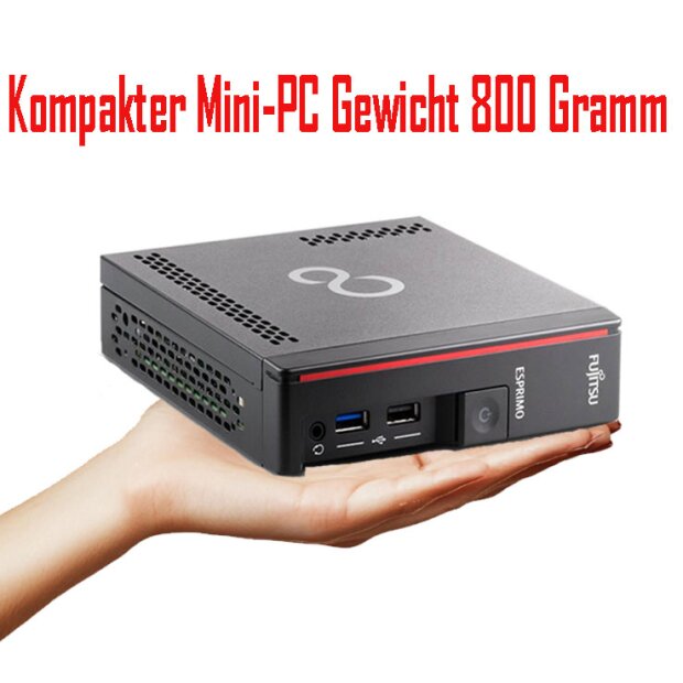 Fujitsu Esprimo G558 Mini-PC Core i3-9100 16GB 256GB SSD HDM, Windows 11 Pro Coffe-Lake